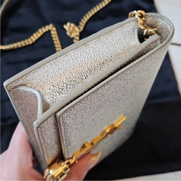 Yves Saint Laurent Gold Chain Tassel Bag - Picture 5 of 15